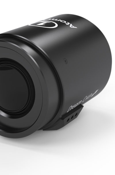 Product Image: AtomOne mini Zoom, front view; shows lens, full item and partial branding