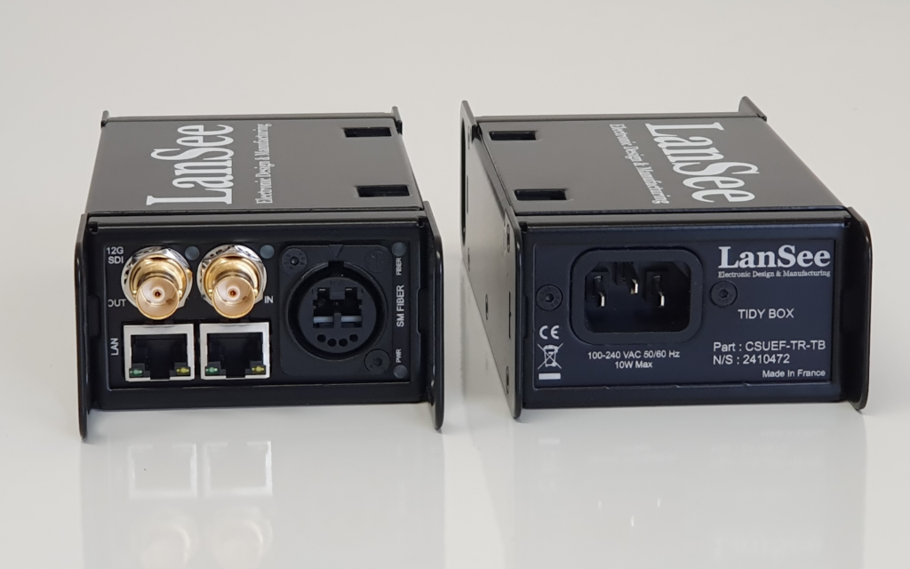 Two Tidy Boxes side by side showing front and back views.