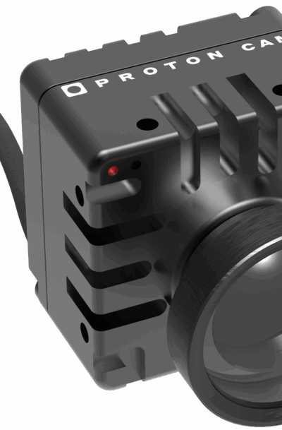 Graphic showing Proton Cam front view